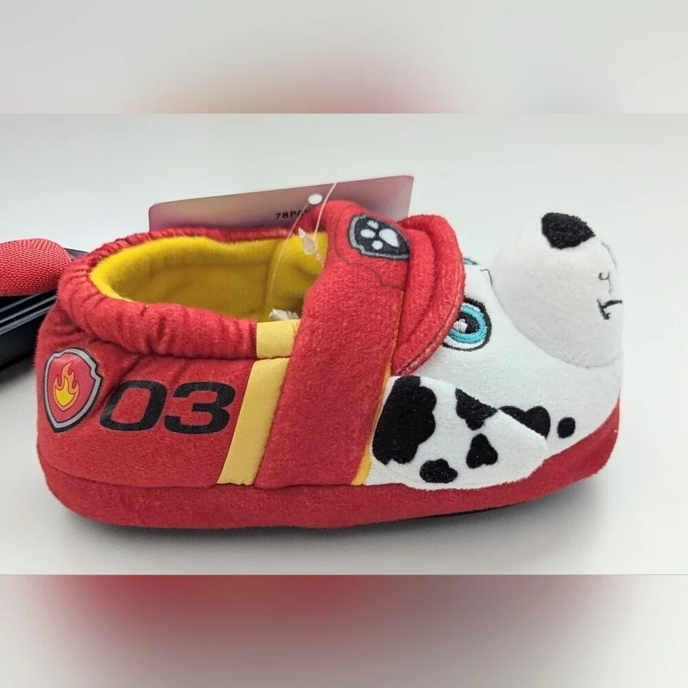 NWT Nickelodeon Paw Patrol Unisex Kids' (Size 5-6) Plush Slide-In Slippers